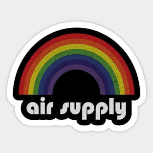 Air Supply | Rainbow Vintage Sticker